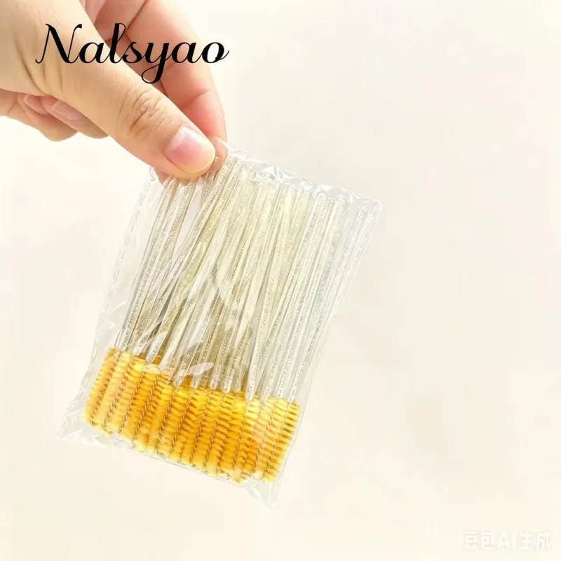 wholesale yelash brush makeup brushes 50pcs comb disposable mascara individual 6 color applicator wand lash makeup brushes tools