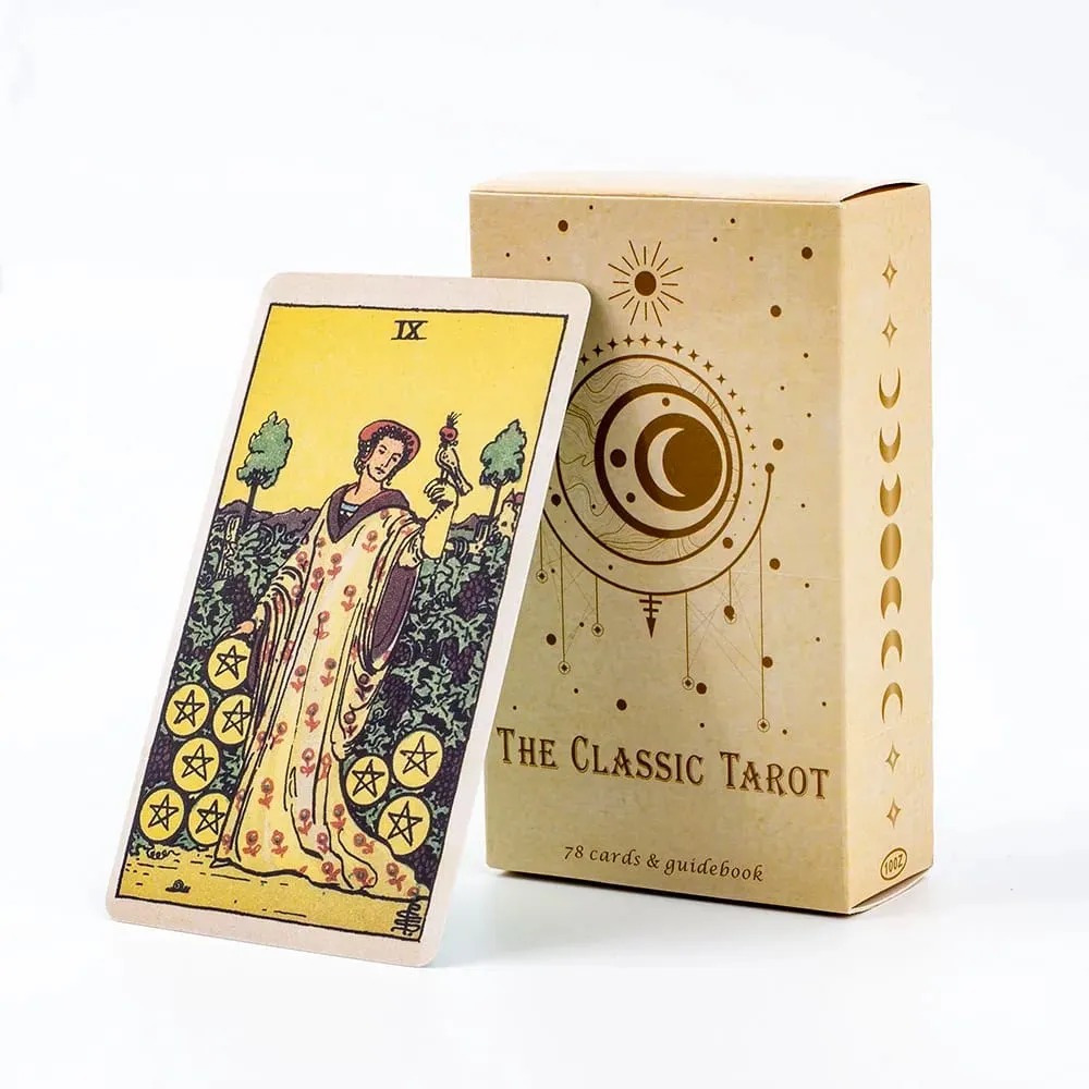 คลาสสิกไพ่ทาโรต์ดาดฟ้า 78 ชิ้นสำหรับผู้เริ่มต้นง่าย Fate Fortune Telling PARTY Tabletop BOARD เกมของเล่น — image 1