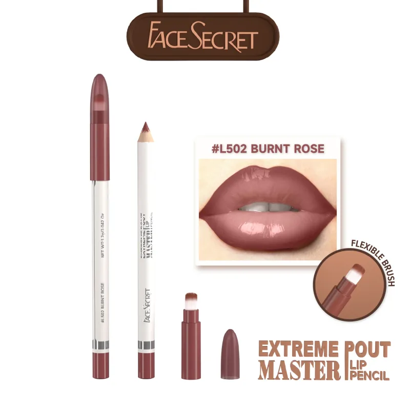 Pena Lip Liner Matte 15 Warna Dengan Kuas Pensil Matte Beludru Tahan Air Tahan Lama - Kit Rias Bibir Aplikasi Halus