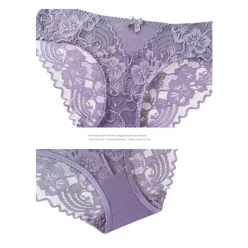 Everyday Lace Lingerie Ultra-thin Breathable Upper Support Anti-sag No Sponge Transparent Bra Set ladies Basic Underwear S-XL — image 5