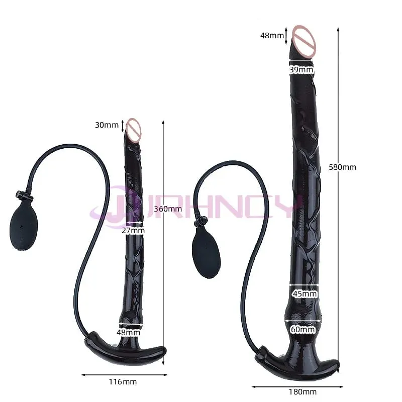 Super lange 100 cm oppustelige anal dildoer Flydende silikone Kæmpe Butt Plug dybdegående rektal udvidelse prostata massage BDSM sexlegetøj — image 3