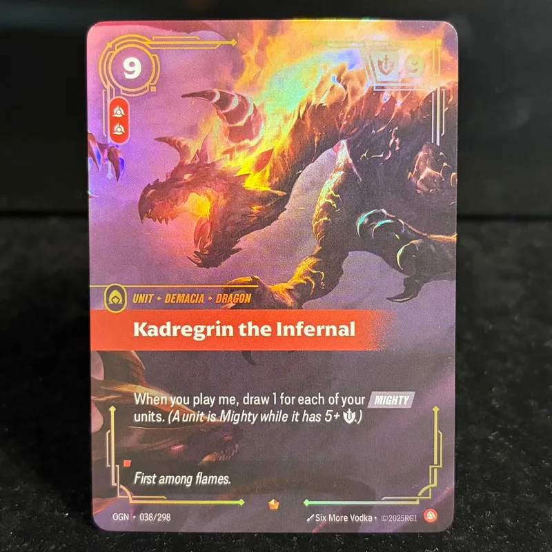 Rune Riftbound OGN Origin Genesis UNL Unleashed KaiSa Elder Dragon Collezionabile Alt Art Showcase Esclusiva Holo Foil Proxy Card