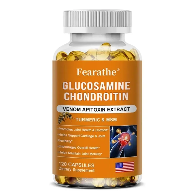 Glucosamine Chondroitin MSM and Turmeric Supplement - Support for Cartilage & Joint Health & Flexibility Non-GMO Capsules — image 8