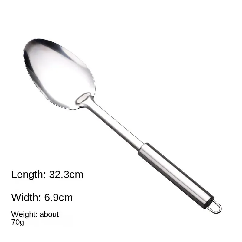 Langlebiger Wok-Spachtel aus Edelstahl mit langem Griff, Küchenhelfer, Küchenkochutensilien-Set, Reislöffel, Schöpfkelle, Kochutensilien — image 10