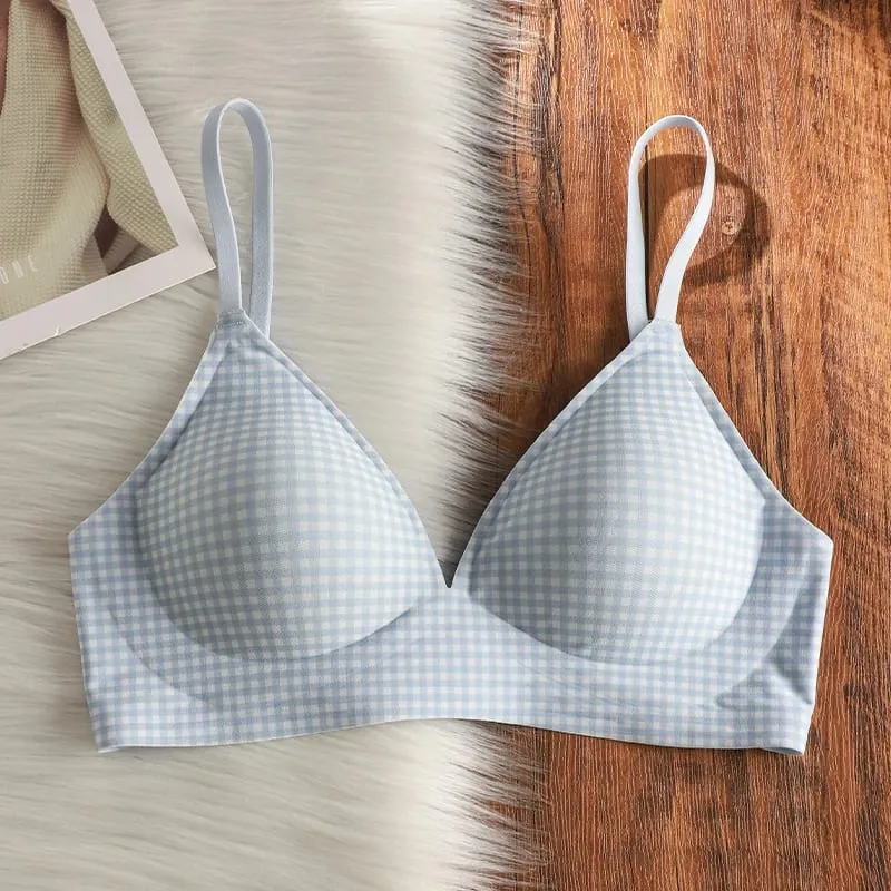 Elegantní Seamless Bralette Malá poprsí Sbírka Proti povisnutí Tenká nastavitelná ramínka Wirefree Comfort Fit UK Light Support Podprsenka — image 8