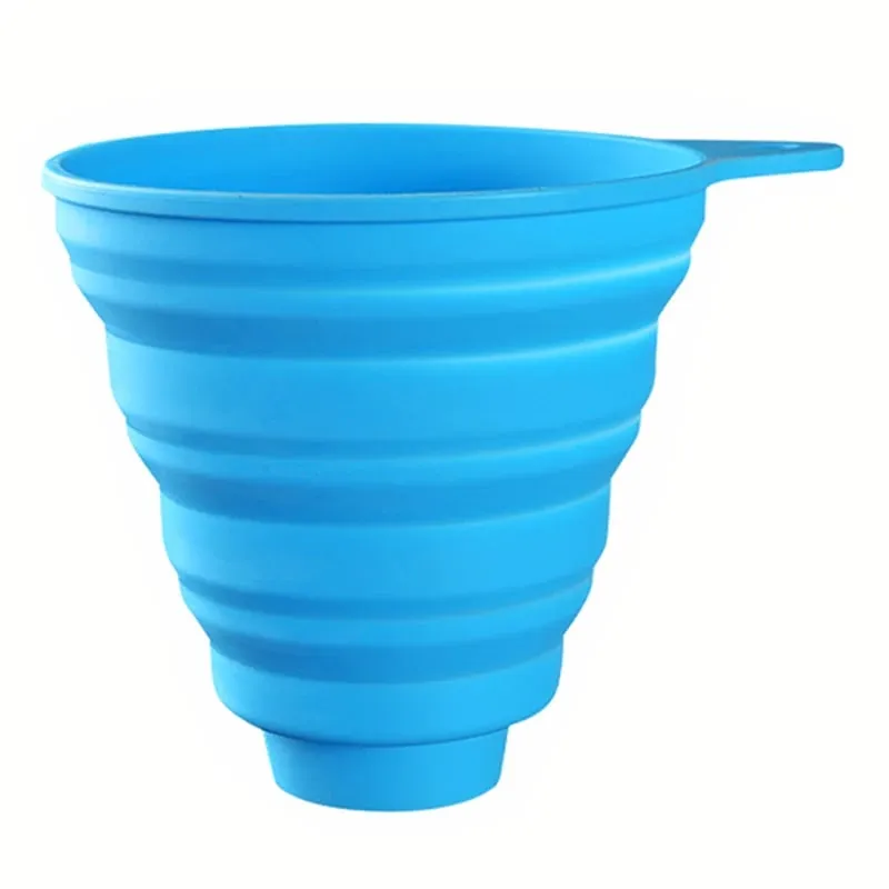 Entonnoir en Silicone pliable, trémie de remplissage S/L pour pot de cuisine, distributeur de bouteilles de vin, transfert automatique d'huile moteur et d'essence — image 9
