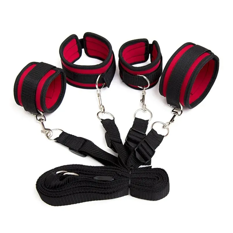 Restraint Erotica Binding Sex Forced Split Leg Straps Neck Wrist Bdsm Bondage Set Sex Toys For Woman Couples Product No Vibrator — image 11