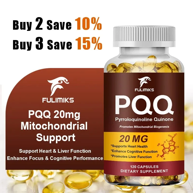 PQQ Capsules 20 mg with Bacopa Monnieri & ALA Supports Mitochondrial Function Stress Management Heart Health & Brain Energy — image 2