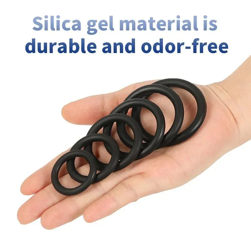 Durable Semen Lock Ring Silicone Watertight Penis Ring Men Ejaculation Delay Cock Rubber Rings Sex Toys for Male Sex Rings — image 4