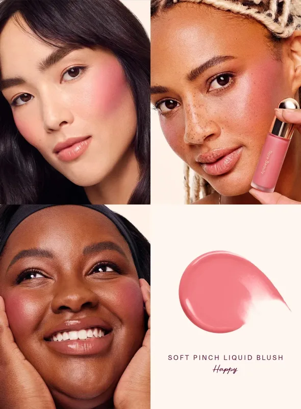 Rare Beauty New Liquid Blush and Liquid Luminizer Bundle Set Enchant Enlighten Hightlighter Happy Joy Lucky Love Hope Blush Gift — image 16