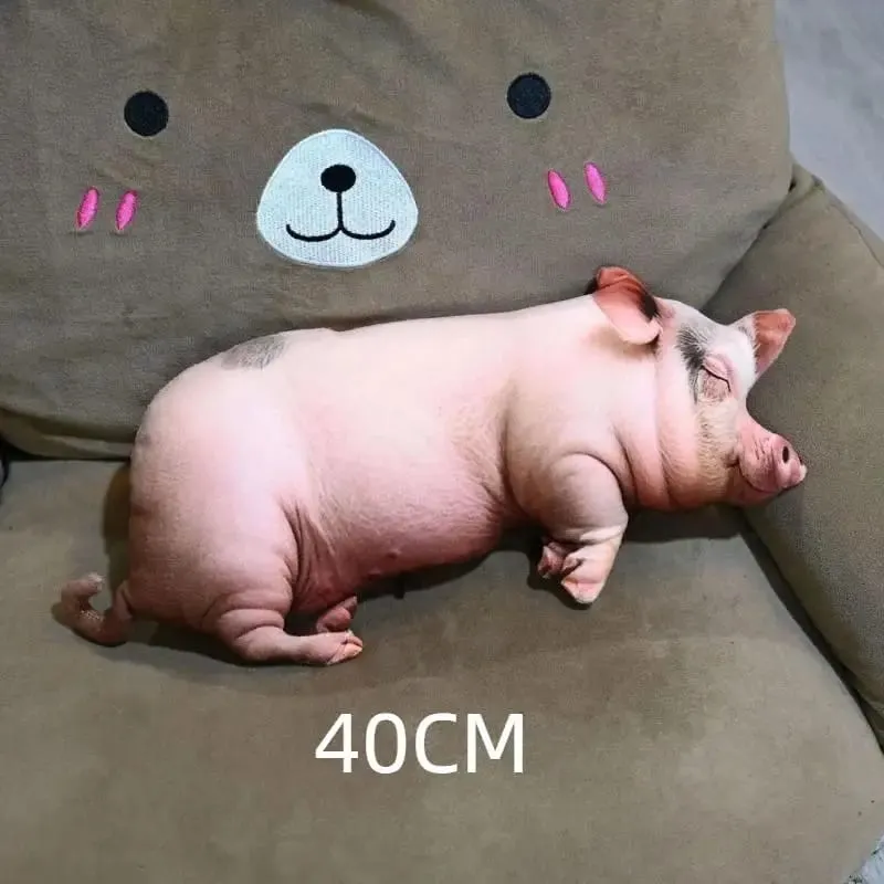 Almofada de pelúcia 3D em forma de porco Almofada decorativa de tecido super macio e confortável para sofá-cama da sala de estar — image 10