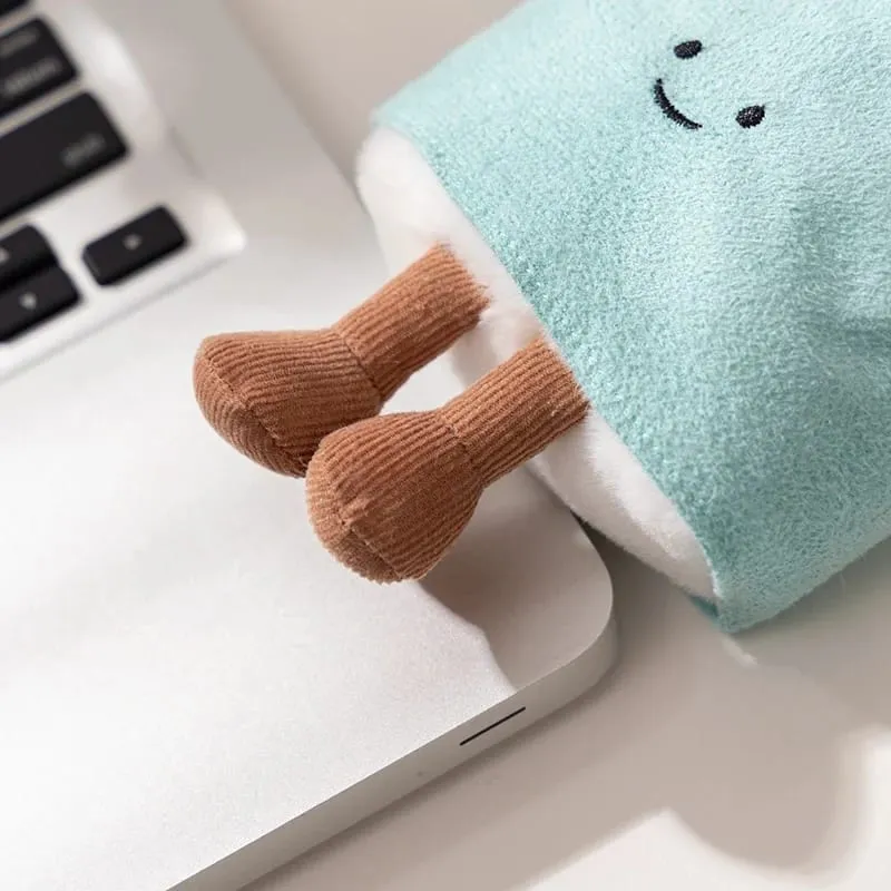 Kawaii Briefpapier Rohstoff Plüsch Spielzeug Gefüllte Humanoiden Herrscher Buch Bleistift Spitzer Radiergummi Kissen Dekoration Geschenk — image 9