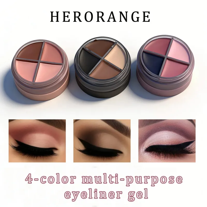 Kit crema eyeliner a prova di sbavature Herorange Trucco occhi multiuso per principianti