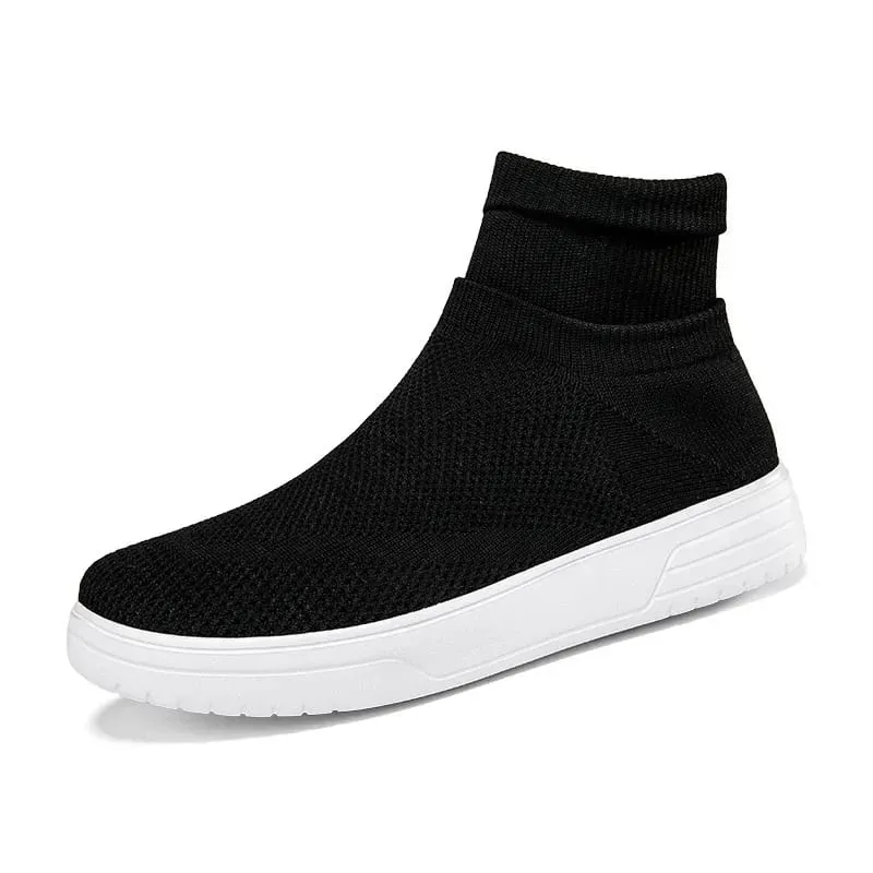 Chaussettes chaussures pour hommes printemps 2026 nouveau Couple chaussettes respirant maille haut chaussures décontractées pour hommes un pied semelle épaisse baskets hommes — image 13