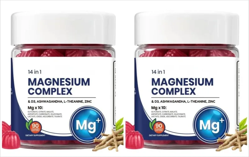 Gummie Googeer DeepCalm Magnesium Complex pro večerní zklidnění s vitamínem D3 Zinek Ashwagandha L-Theanin 90 Gummies — image 8