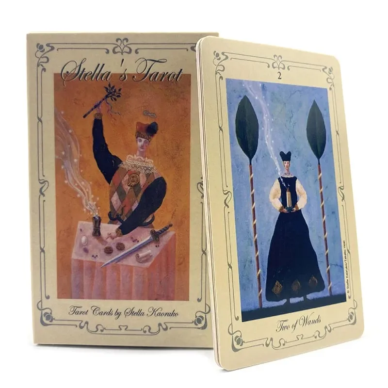 Kad Tarot Bahasa Inggeris untuk Ramalan Kegunaan Peribadi Saiz Poker Occult Stella's Tarot Rider Oracle Deck Jualan Panas Permainan Papan Romantik