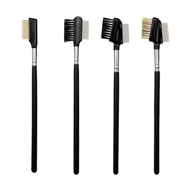 1pc Eye Brow Makeup Brush stainless steel Eyelash Comb Make Up Brushes Lashes 2 sides Grooming Beauty Cosmetic Tools multiple — image 1