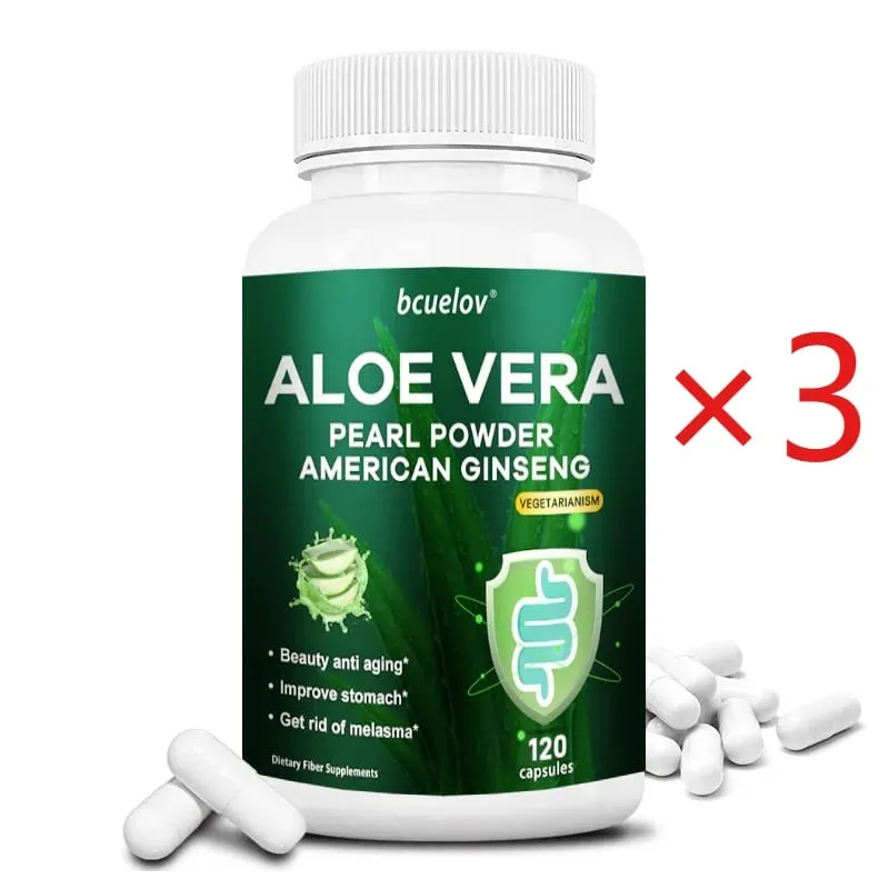 Aloe Vera ekstrakt kapsler hjælper med at lindre forstoppelse tyktarmsrensning og afgiftning og styrer vægtmetabolisme — image 11