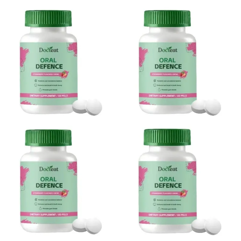 Tablet Kunyah Pertahanan Mulut untuk Sokongan Kesegaran Nafas dengan Xylitol dan Microcrystalline Hydroxyapatite untuk Dewasa 60 Pil — image 9