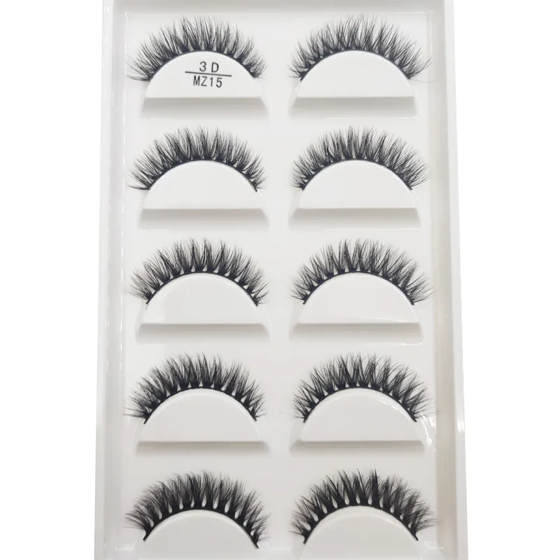 Nowy 28 styl 5 par naturalne norek sztuczne rzęsy makijaż przedłużanie rzęs sztuczne rzęsy Faux Cils makijaż uroda Cilios — image 21