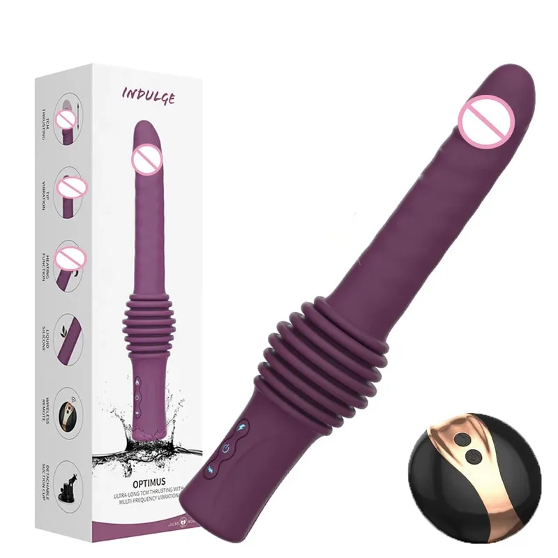 Macchina telescopica automatica per il sesso, telecomando, vibratori per dildo, massaggiatore riscaldante, punto G, giocattolo retrattile per donna — image 1