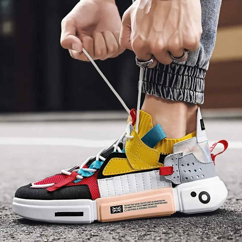 2025 Kasut Lelaki Kasut tervulkan untuk lelaki Kasut Kasual Tidak tergelincir Selesa Bernafas Sneaker Lelaki Tenis Ringan Kasut Mewah — image 5