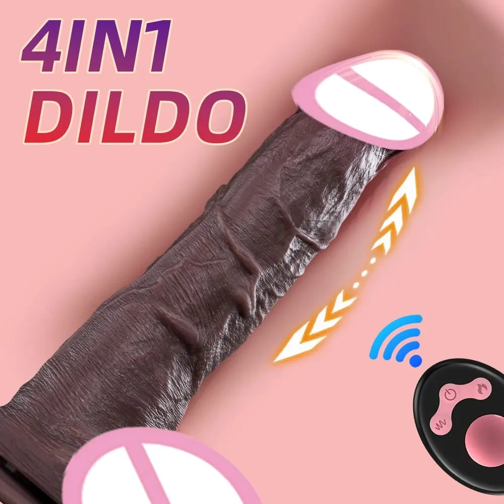 Telescopic Vibrator Dildo Heating Realistic Big Penis Female Vagina Massager Anal Plug Masturbator Sexy Adult Sex Toys For Women — image 4