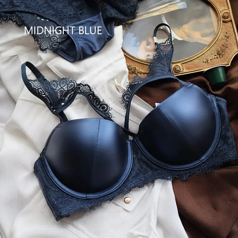 อเมริกันหนังเซ็กซี่ผู้หญิงชุดชั้นในเรียบบางหนาชุดสีแดงสีดำ Push Up ชุดชั้นใน Hollow Out C ถ้วย Intimates — image 4