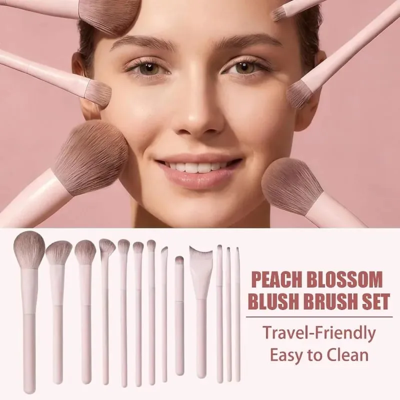 Sada štětců na make-up 13 ks Professional Kit Foundation Eyeshadow Blush Štětce na rty měkké syntetické štětiny pro ženy a začátečníky — image 1