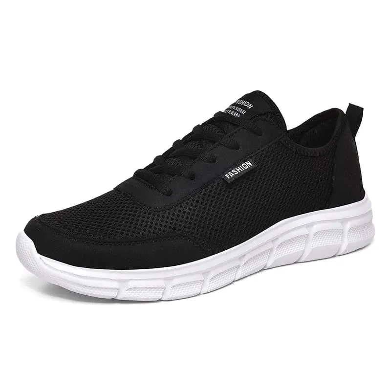 Nuove sneakers da uomo in mesh traspirante, leggere, casual, scarpe da passeggio da uomo, taglia grande 39-48, comode sneakers nere da uomo — image 8
