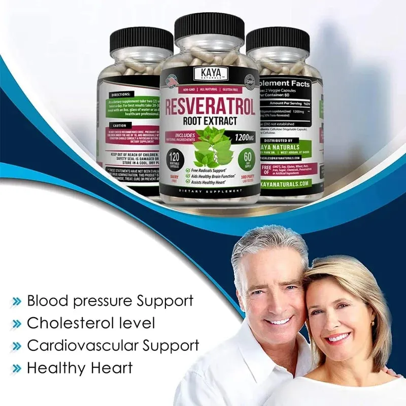 Kapsul Resveratrol - Suplemen Antioksidan untuk Mendukung Kesehatan Peredaran Darah dan Kesehatan Secara Keseluruhan - Non-GMO — image 5
