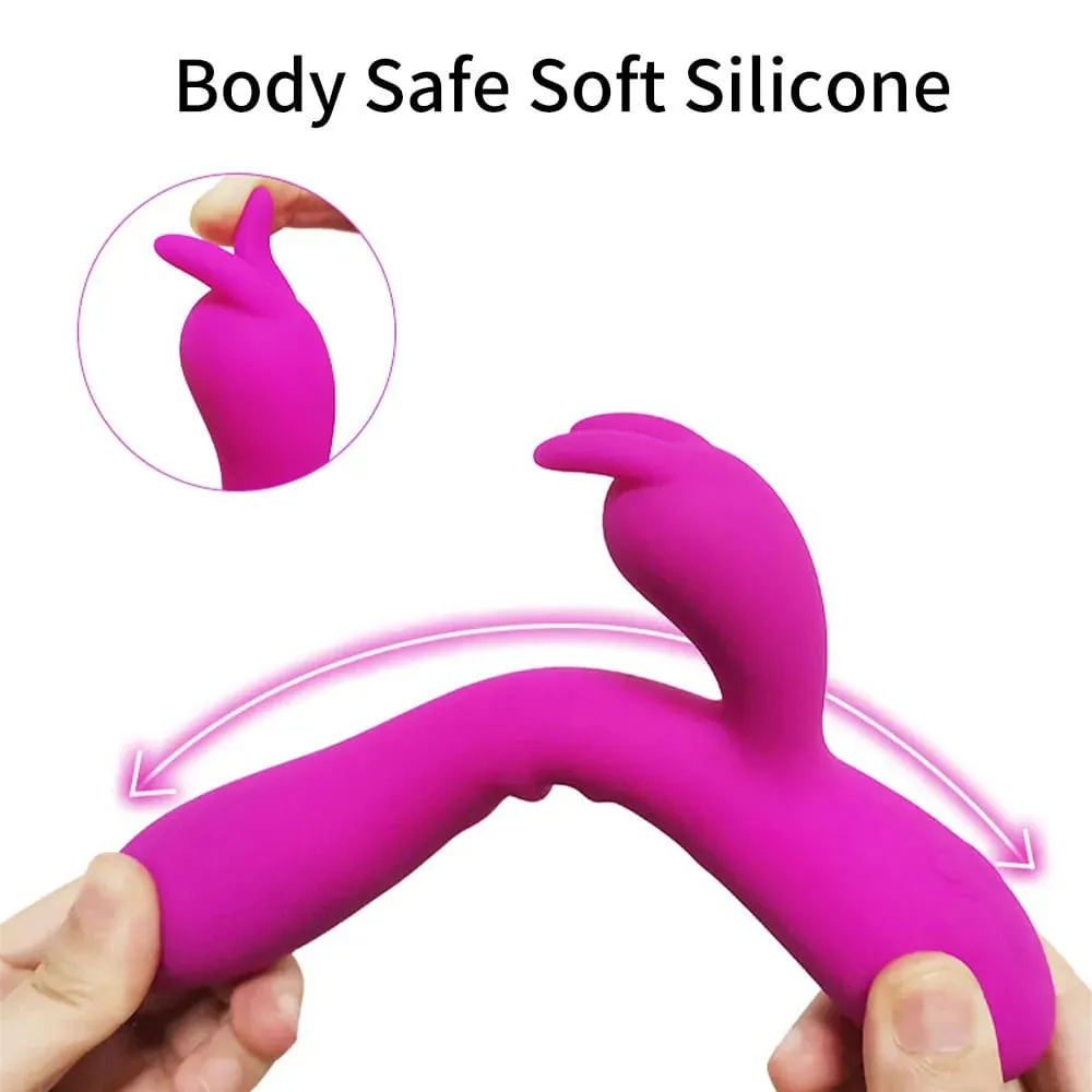 USB Opladen Verwarming AV Konijnendildo Vibrator Vagina Clitoris Stimulator G-Spot Volwassen Spel Speeltjes voor Vrouwen Vrouwelijke Masturbator — image 5
