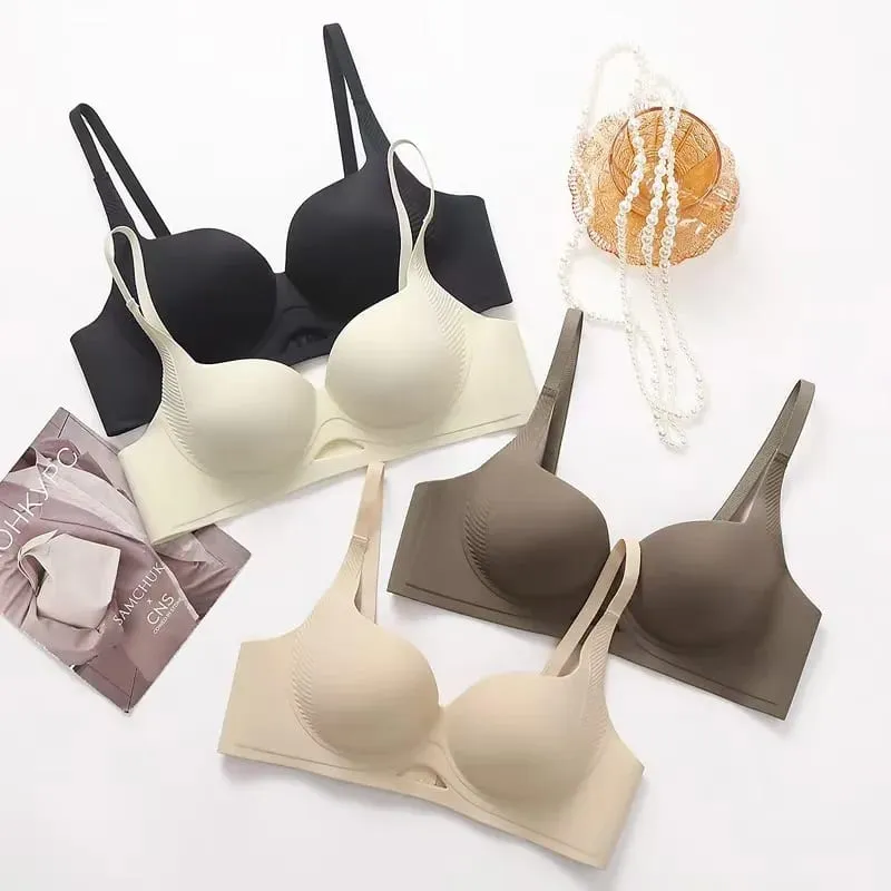 Nuovo reggiseno push-up confortevole e senza cuciture in un unico pezzo scavato, raccolta del seno piccolo, anti-cedimento, senza reggiseno ad anello in acciaio — image 2