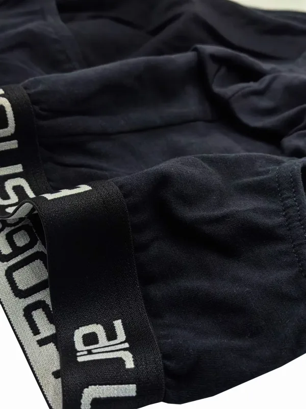 Sous-vêtements en coton pour hommes, 5 pièces, noirs, confortables, respirants, simples, à la mode, slips de sport décontractés, combinaison — image 4