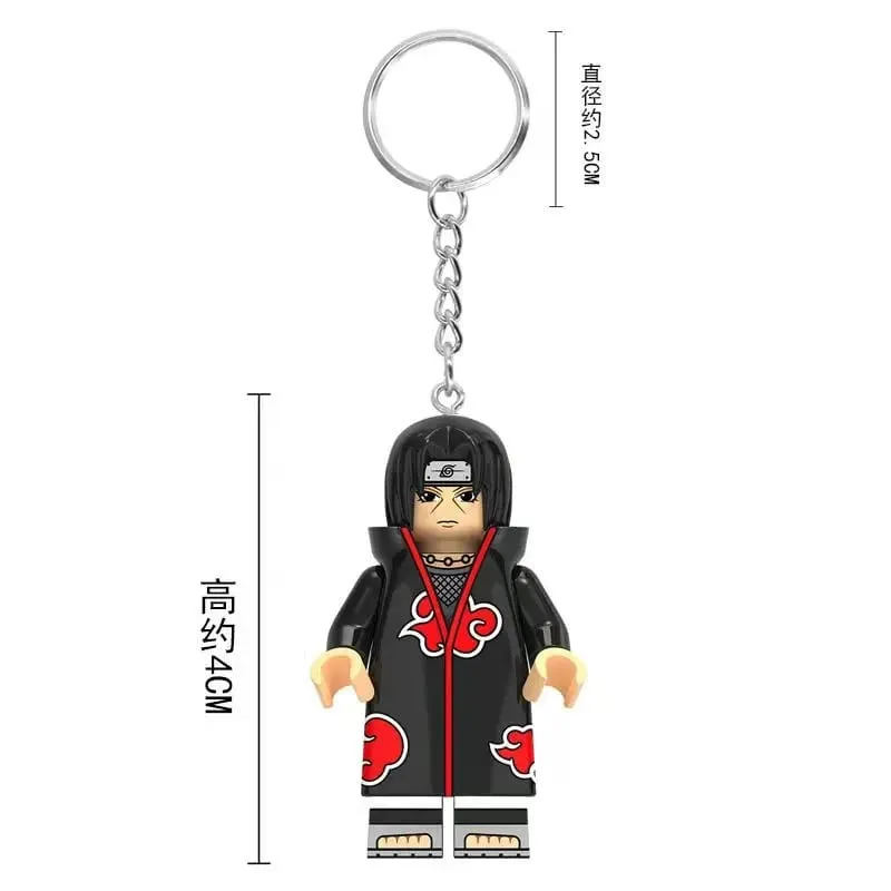 6style vacker handgjord 3D tecknad Naruto anime kringutrustning nyckelring söt mini rörlig figurer Huvuden Montering nyckelring present — image 4