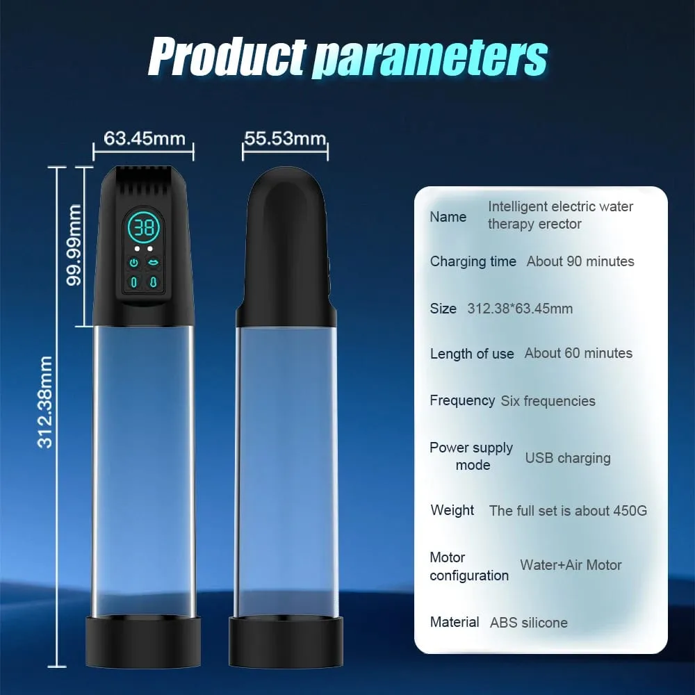Pompa elettrica per pene IPX7 per l'ingrandimento della pompa a vuoto Estendi la pompa Impermeabile 6 Aspirazione Extender Enhancer Giocattoli del sesso per gli uomini — image 5
