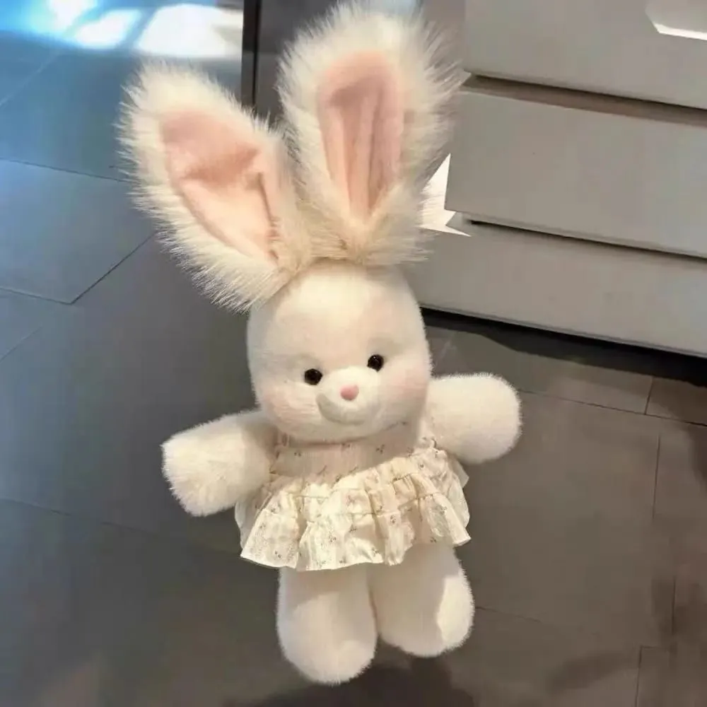 Bantal Haiwan Arnab Lembut Rekaan Baharu Comel 17.7 inci Sokongan Emosi dengan Bantal Telinga Panjang — image 5
