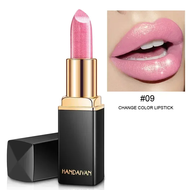 Značka Professional Lips Makeup Voděodolný Shimmer Dlouhotrvající pigment Nude Pink Mermaid Shimmer Lipstick Luxusní kosmetický make-up — image 11