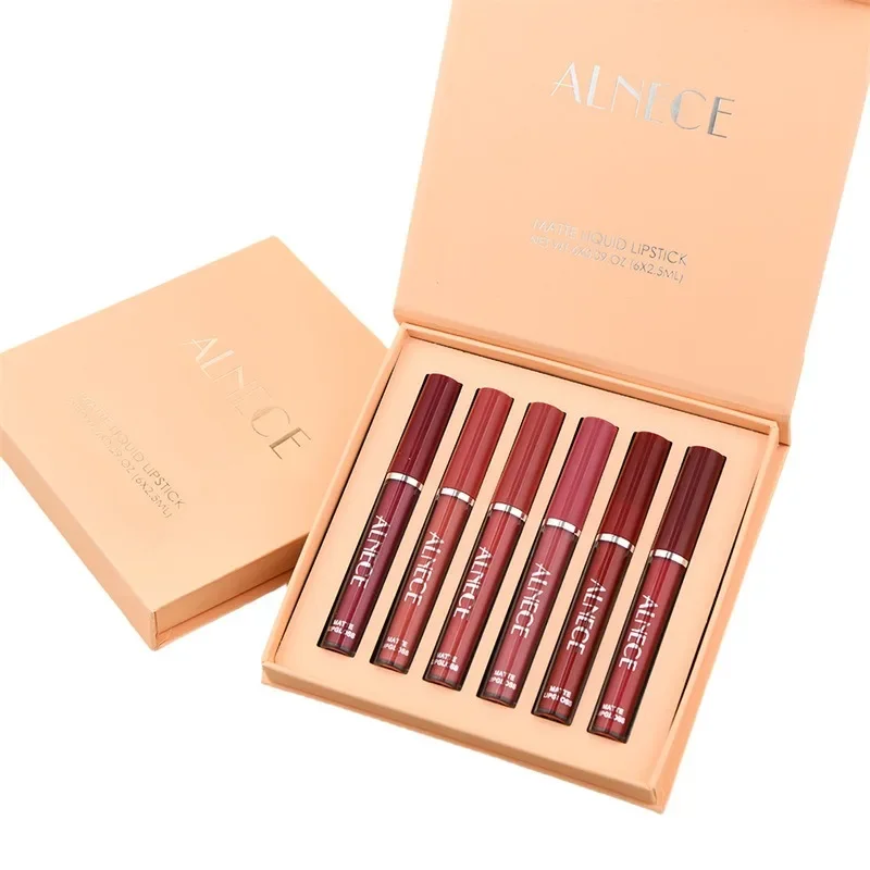 Combination Lipstick Set Makeup for Women Waterproof Long Lasting Cosmetics Matte Velvet Nude Color Lipstick Makeup Gift Box — image 7