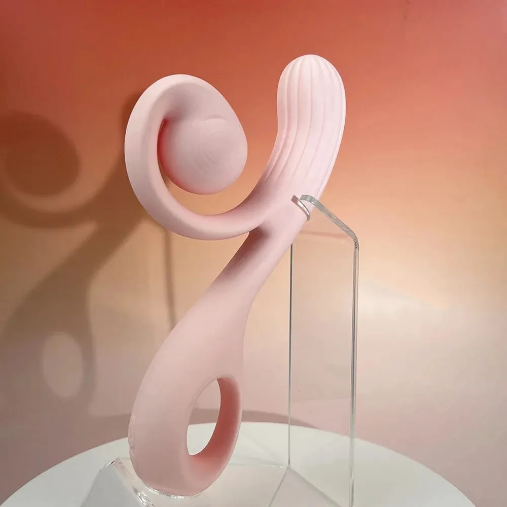 Vibromasseur flexible en forme d'escargot et de lapin pour femme, stimulateur clitoridien du point G, double masseur, jouet sexuel pour adulte, gode de pénétration, jouet de 18 ans et plus — image 6