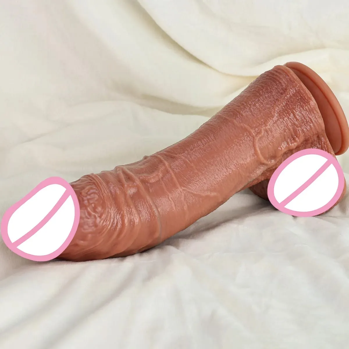 Ρεαλιστική μαλακή διπλή σιλικόνη Big Dildo Προσομοίωση δέρματος τεχνητό πέος Κολπικός αυνανισμός Βεντούζα Big Dick Γυναικείο Σεξ Παιχνίδι — image 3