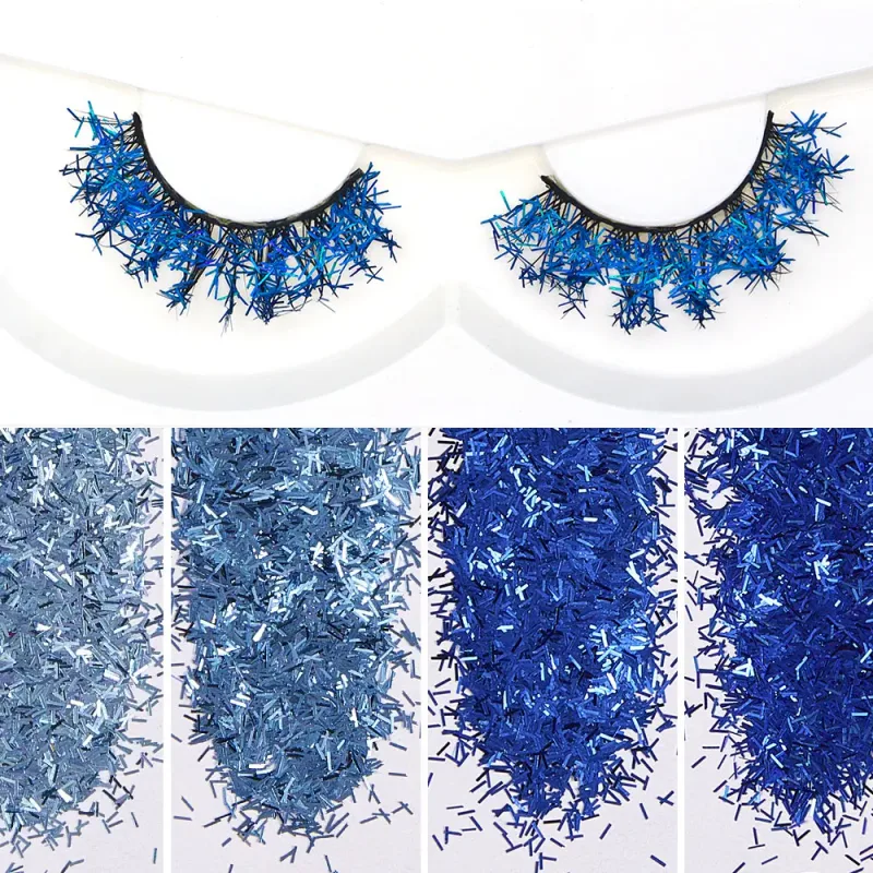 Ciglia bianche Trucco cosplay Ciglia finte naturali con strisce incrociate lunghe — image 16