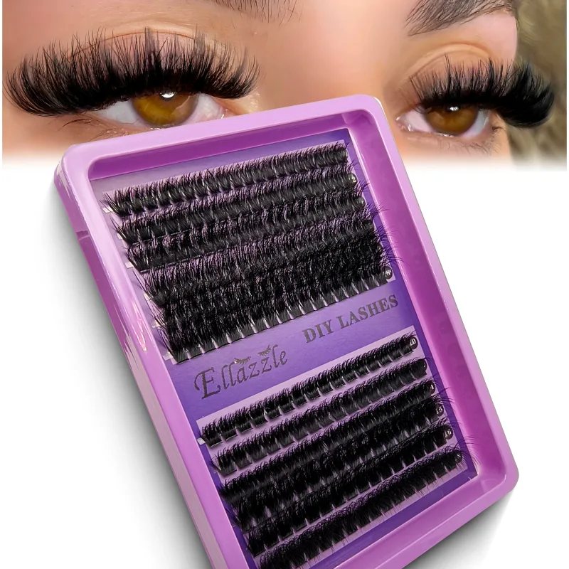 40D-150D Lashes Cluster DIY Lash Extension Mixed Tray Clusters Eyelashes Fluffy Volume Indibidwal Lashes Cat Eye Lash Extension