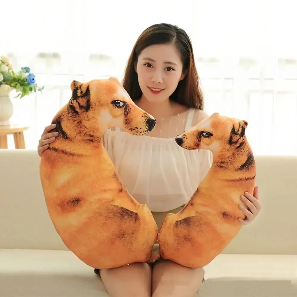 猎犬3D逼真动物抱枕柔软创意狗枕头靠垫家居 — image 3