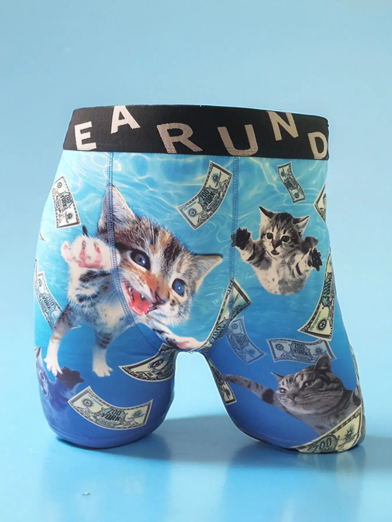 Pantaloni da tilamento con motivo divertente stampato 3D da uomo alla moda, boxer sportivi ad asciugatura rapida, traspiranti e confortevoli, taglie forti — image 3