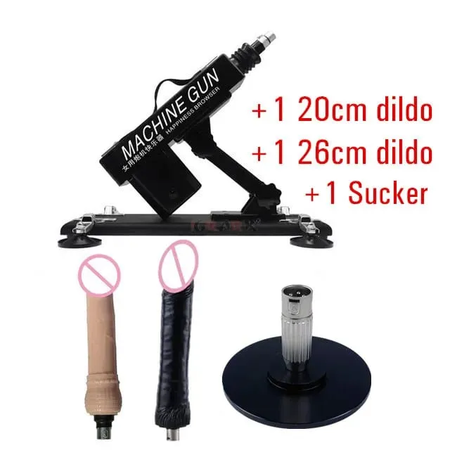 Macchina automatica del sesso del vibratore del motore forte con gli allegati del dildo Giocattoli regolabili del sesso della macchina di amore della pistola per il gioco adulto delle donne dell'uomo — image 29