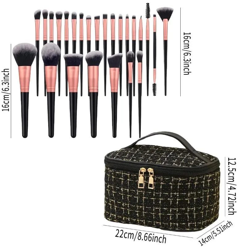 Set di pennelli per trucco professionale per fondotinta ombretto evidenziatore fard correttore polvere strumenti cosmetici con kit spugne — image 6