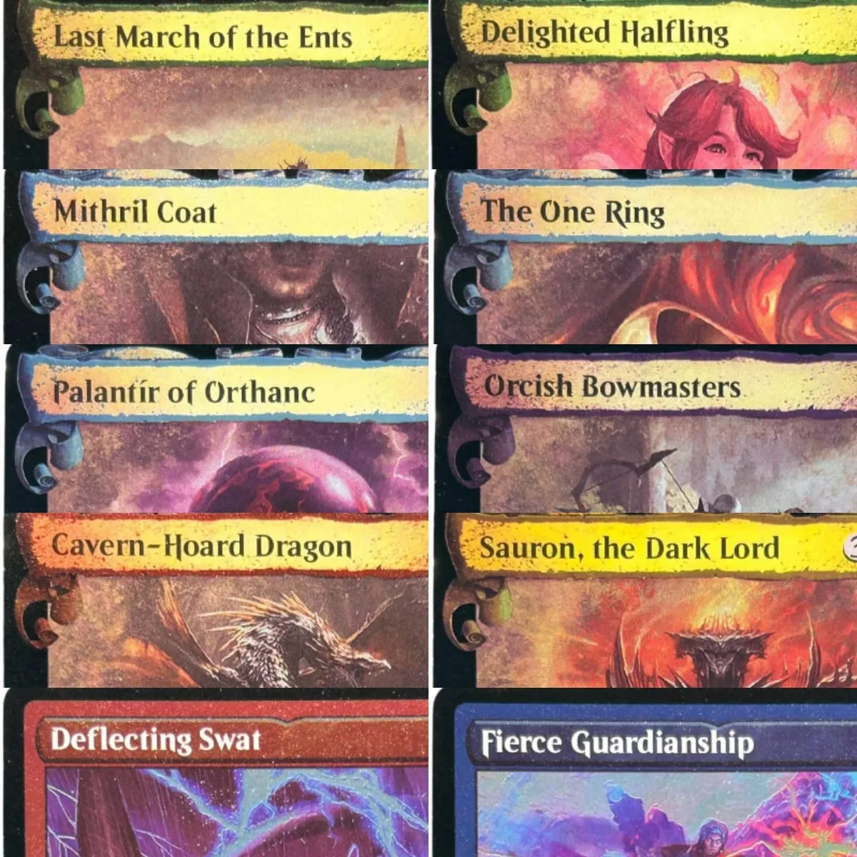 LK59 Kerajang Perak Delighted Halfling Mithril Coat The One Ring Palantír Kad Proksi TCG Berkualiti Tinggi Orthanc (Teras Hitam) — image 1