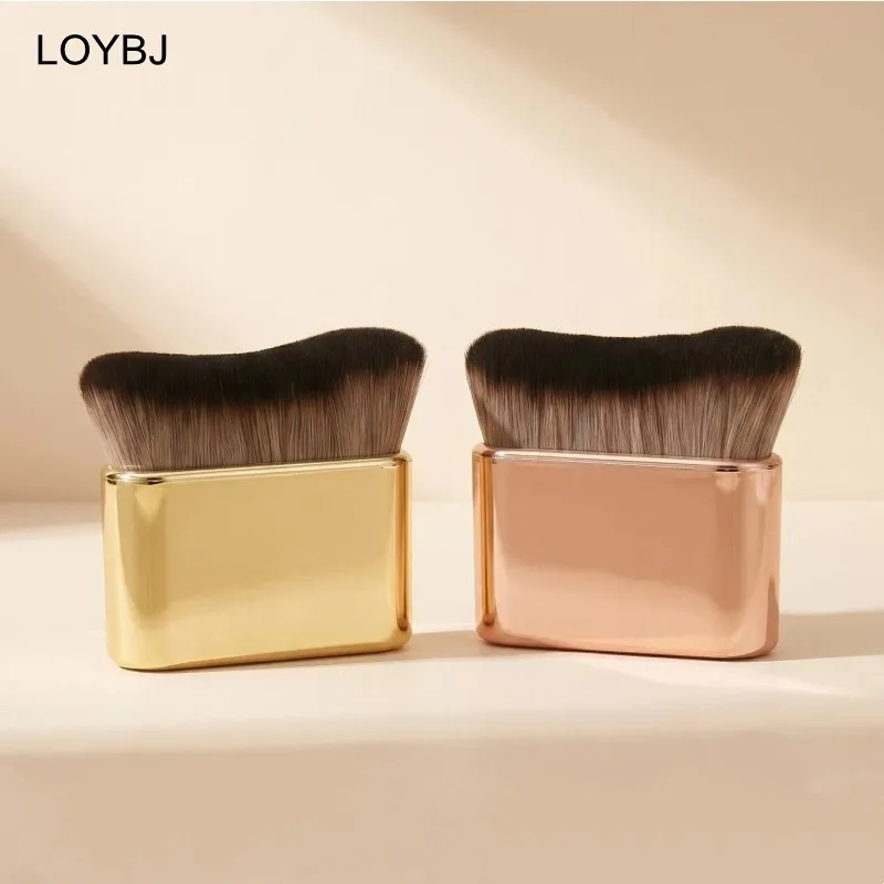 Pennello autoabbronzante per il corpo Pennelli per trucco morbidi dorati Pennello autoabbronzante portatile Strumenti per applicare la crema solare per fondotinta per collo e gambe — image 6