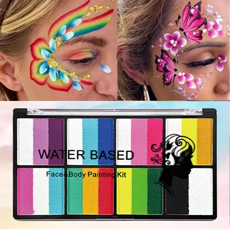 Water-Soluble Rainbow Palette Children's Face Body Makeup Face Stage Pigments Paint Paint Body Makeup Halloween R6N0 — image 7
